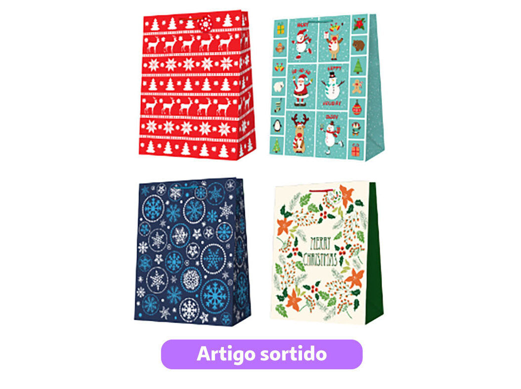 SACO PRESENTE POLEGAR TAMANHO M 10X25X30CM MODELOS SORTIDOS image number 0