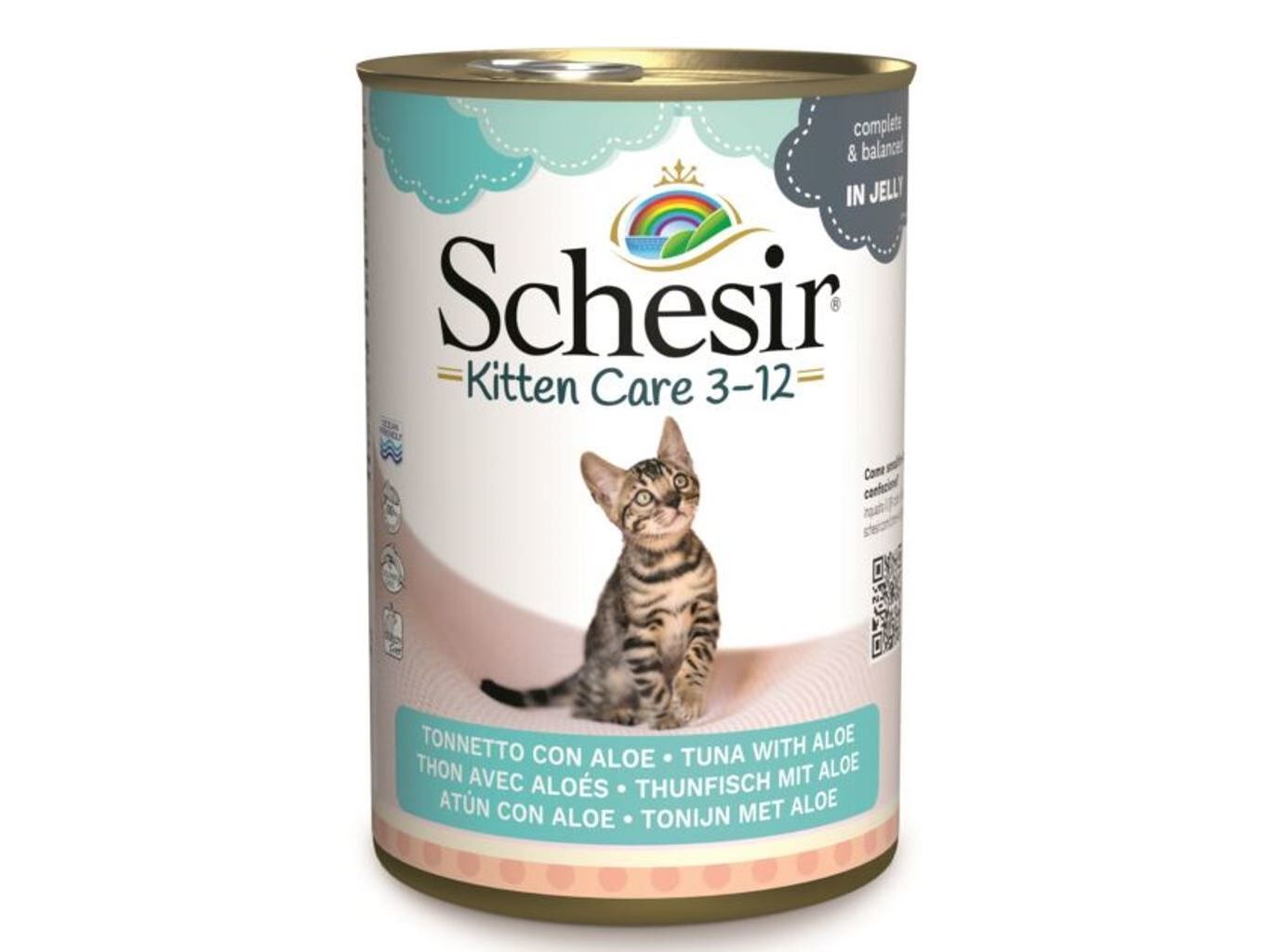 ALIMENTO HUMIDO GATO SCHESIR LATA ATUM/ALO&Eacute; 140G image number 0