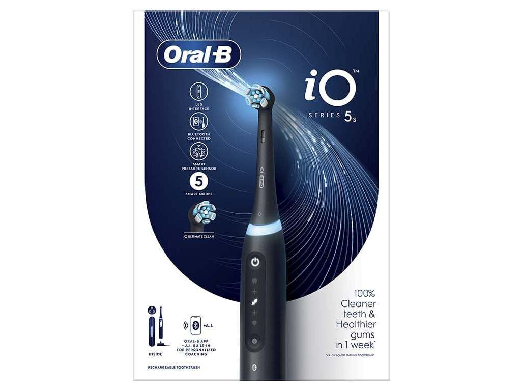 ESCOVA DENTES EL&Eacute;TRICA ORAL-B IO 5S PRETA image number 1