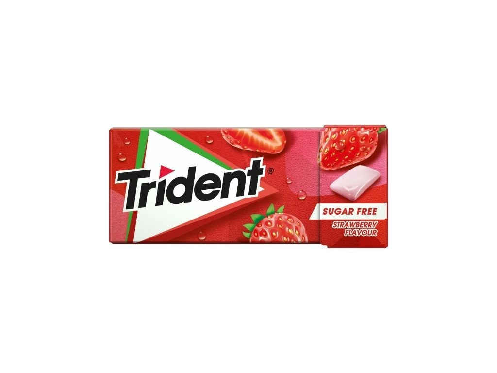 PASTILHAS TRIDENT EL&Aacute;STICAS FRUIT MORANGO 14.5G