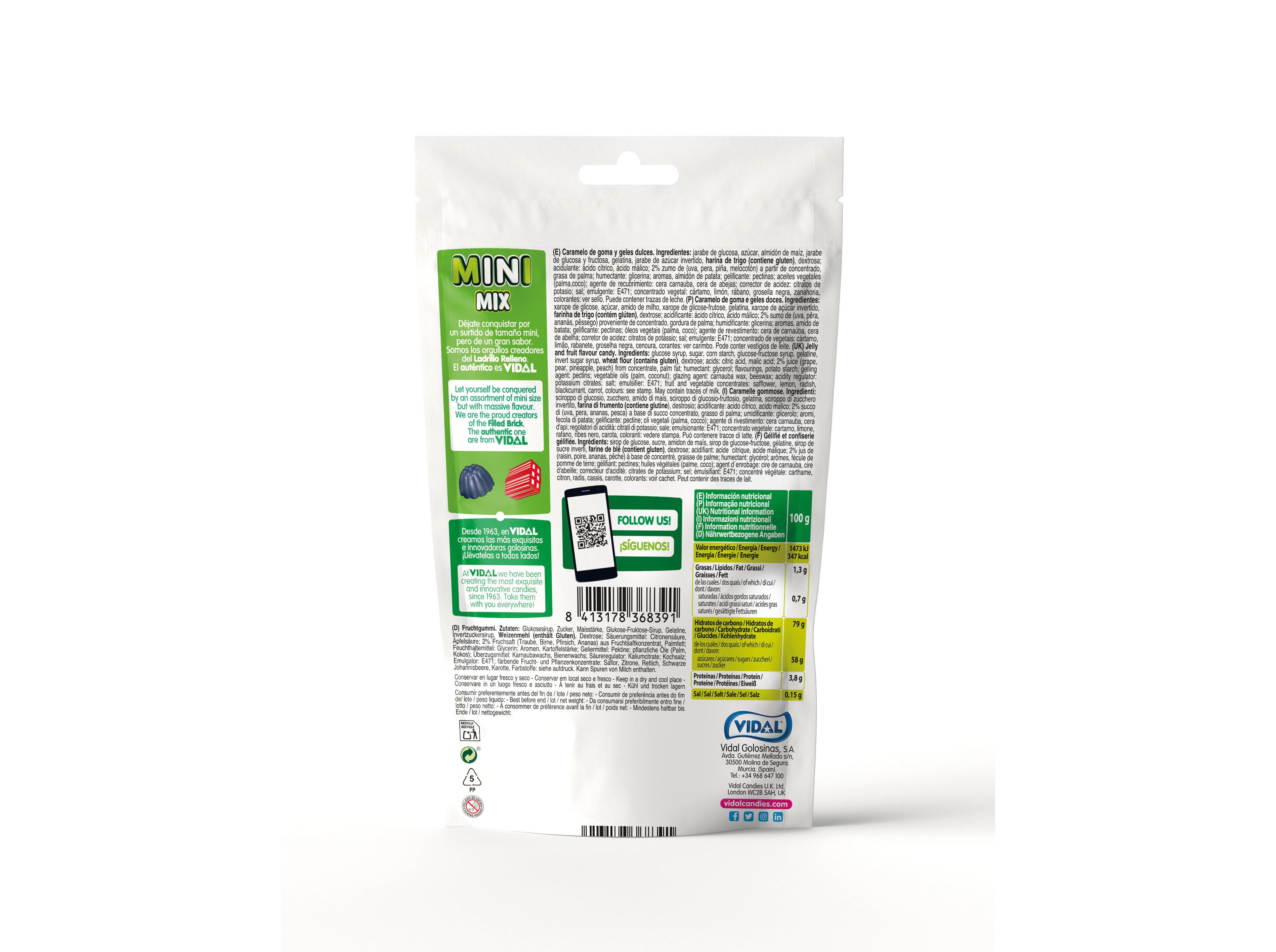 GOMAS VIDAL MINI SWEET MIX 180G image number 1