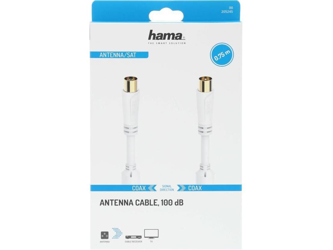 CABO ANTENA HAMA 00205245 M/F 100BD 0.75MT image number 1
