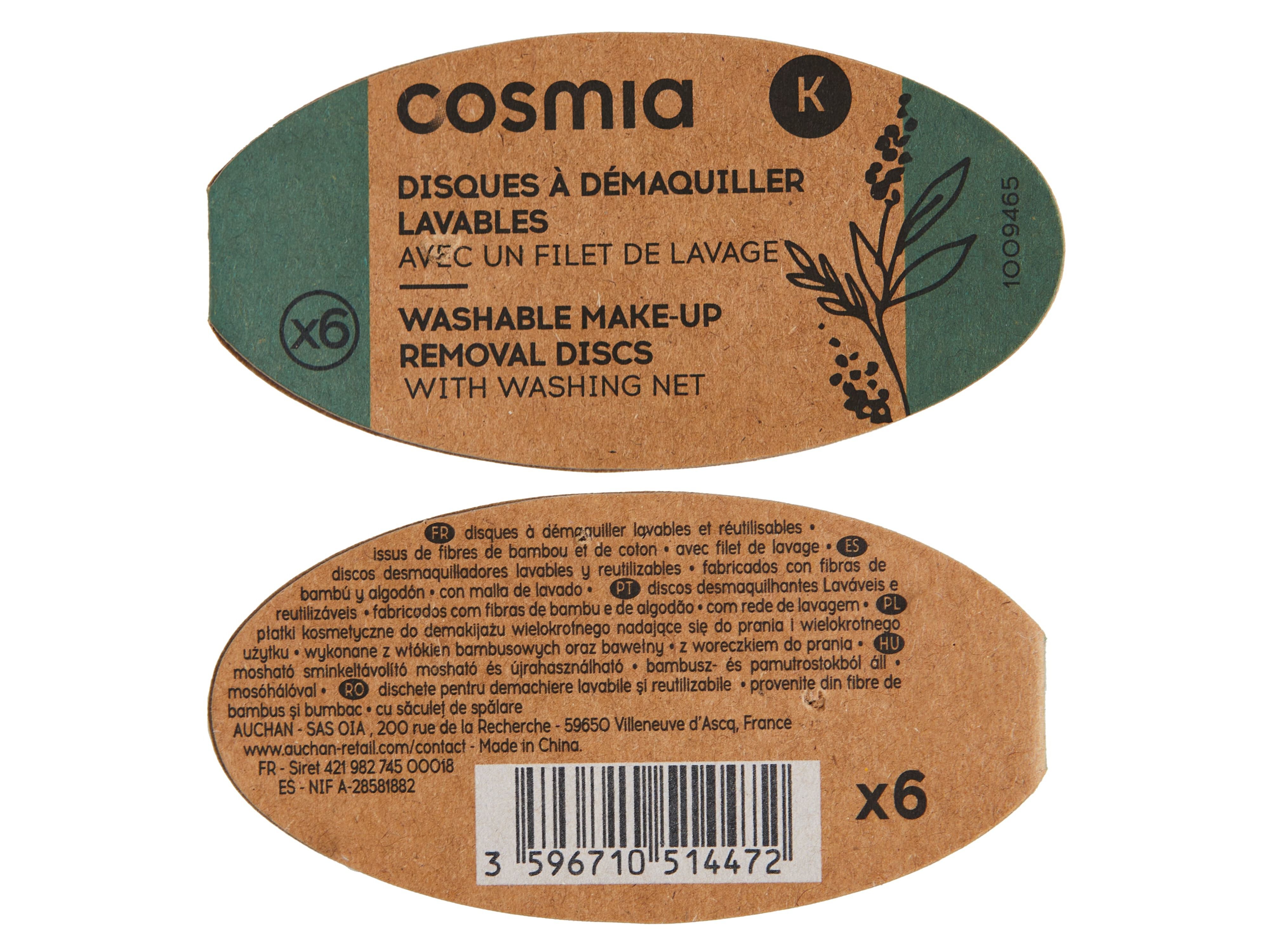 DISCOS DESMAQUILHANTES COSMIA LAV&Aacute;VEIS E REUTILIZ&Aacute;VEIS 6UN image number 2