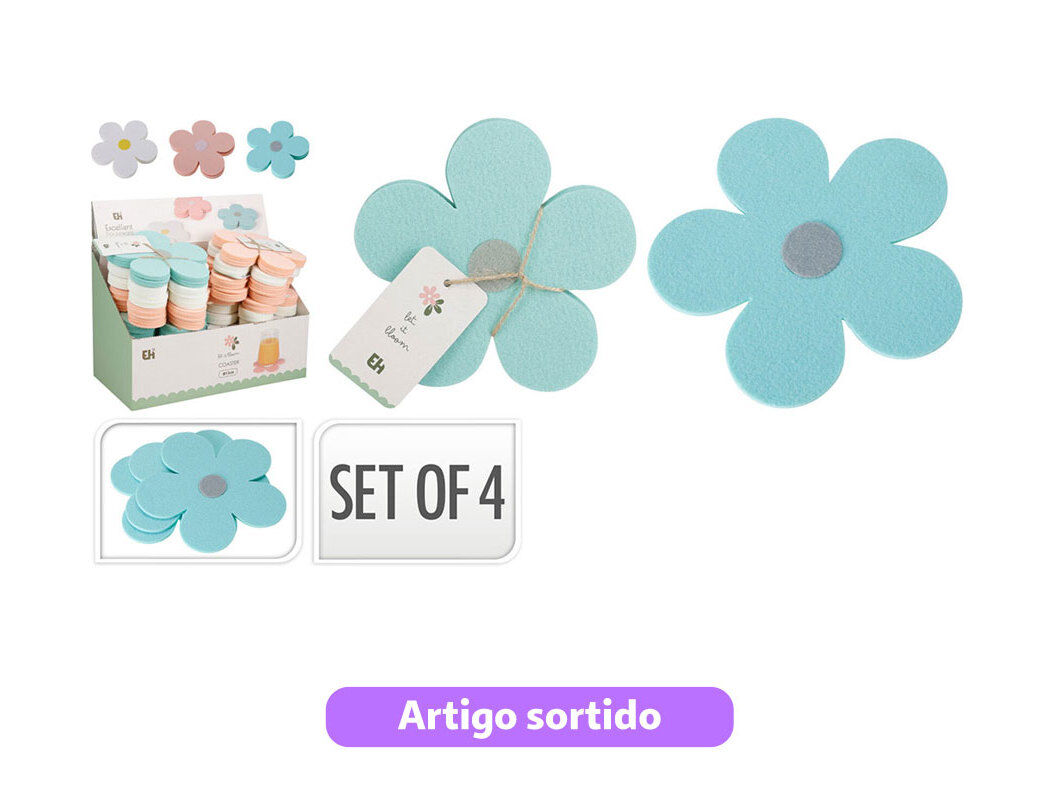 BASE COPOS 4 PE&Ccedil;AS CORES SORTIDAS