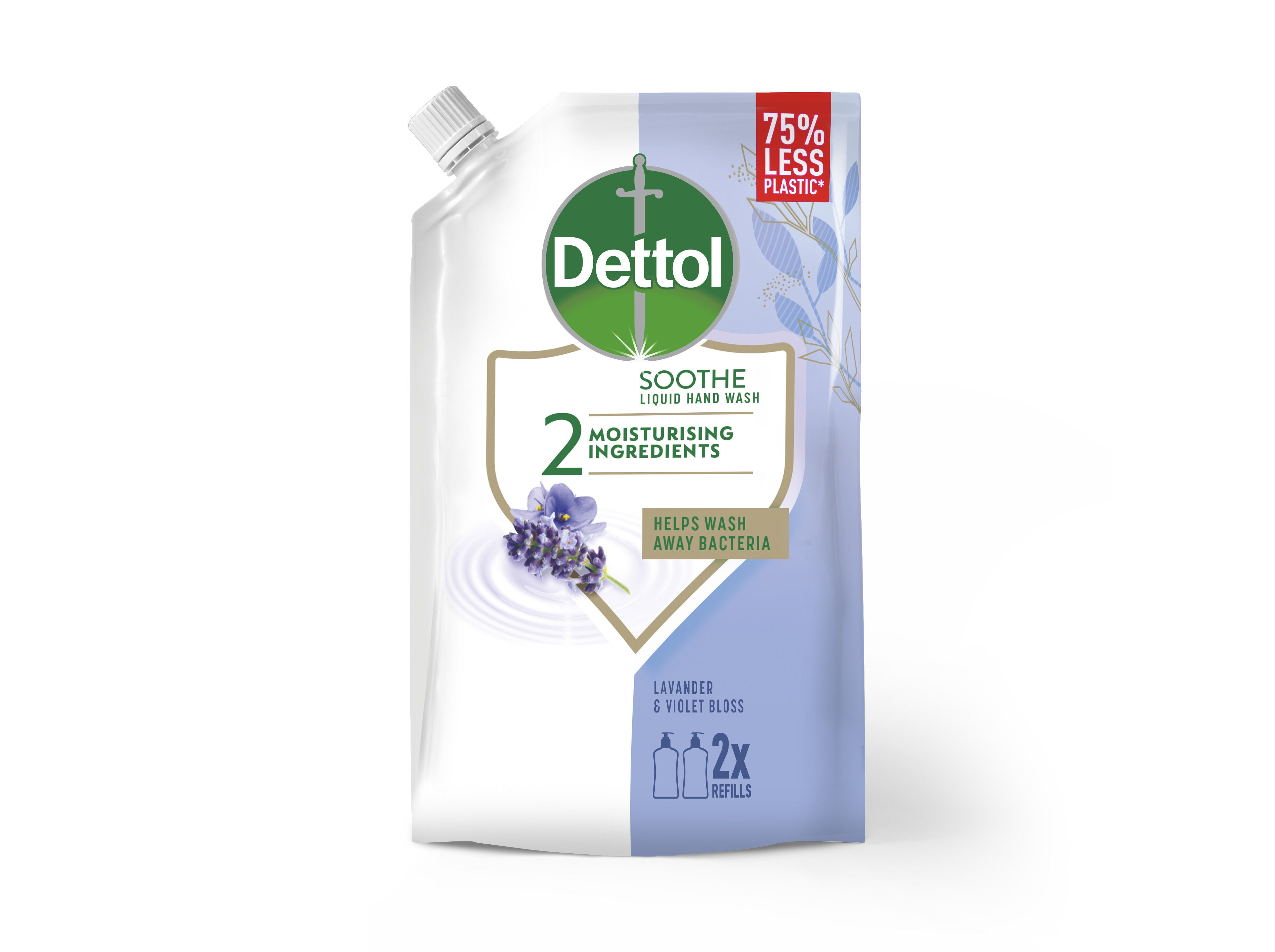SABONETE L&Iacute;QUIDO DETTOL LAVANDA ECO PACK 500ML image number 0