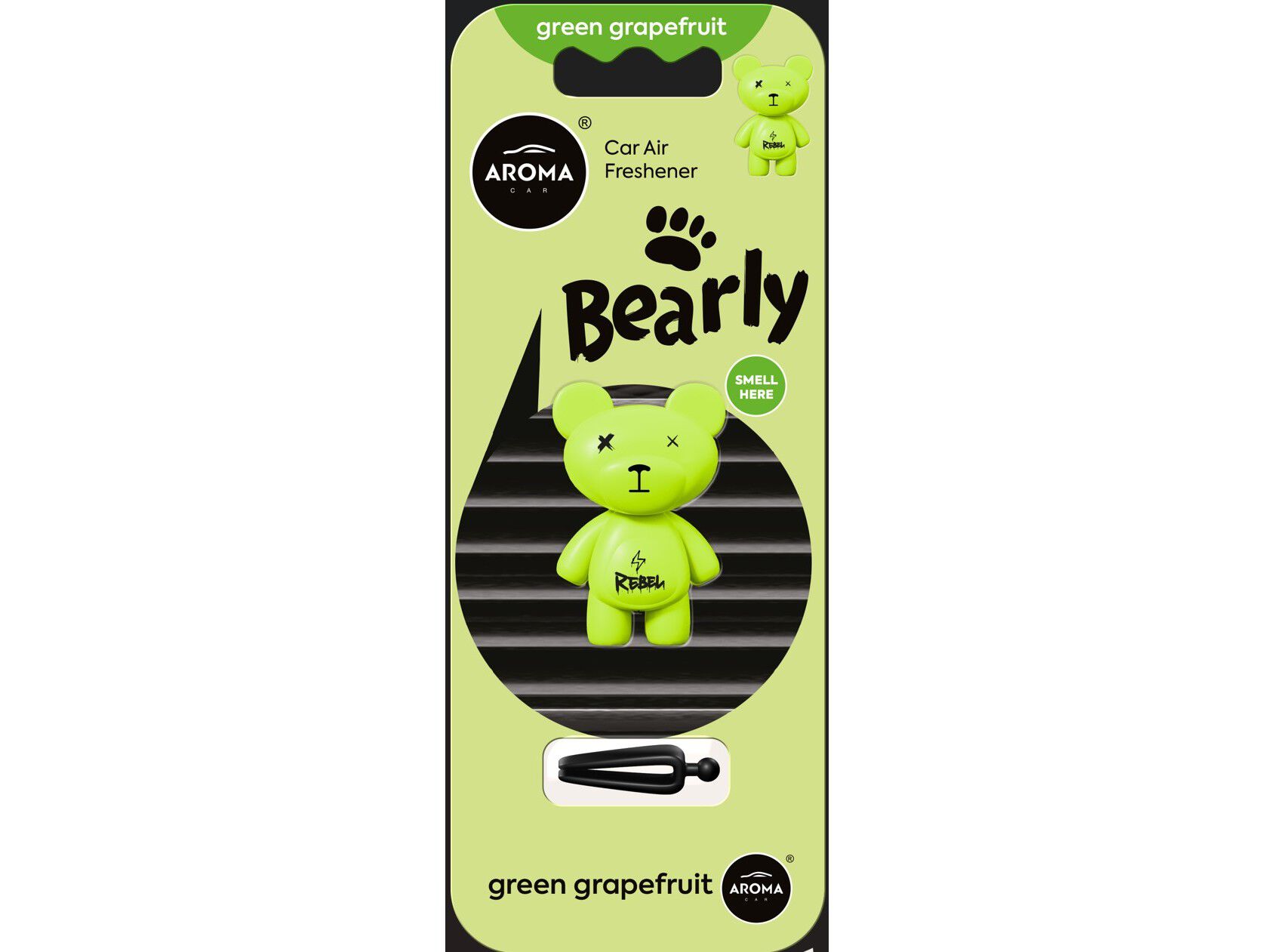 AMBIENTADOR AUTO AROMA CAR BEARLY 10G GREEN GRAPEFRUIT image number 1