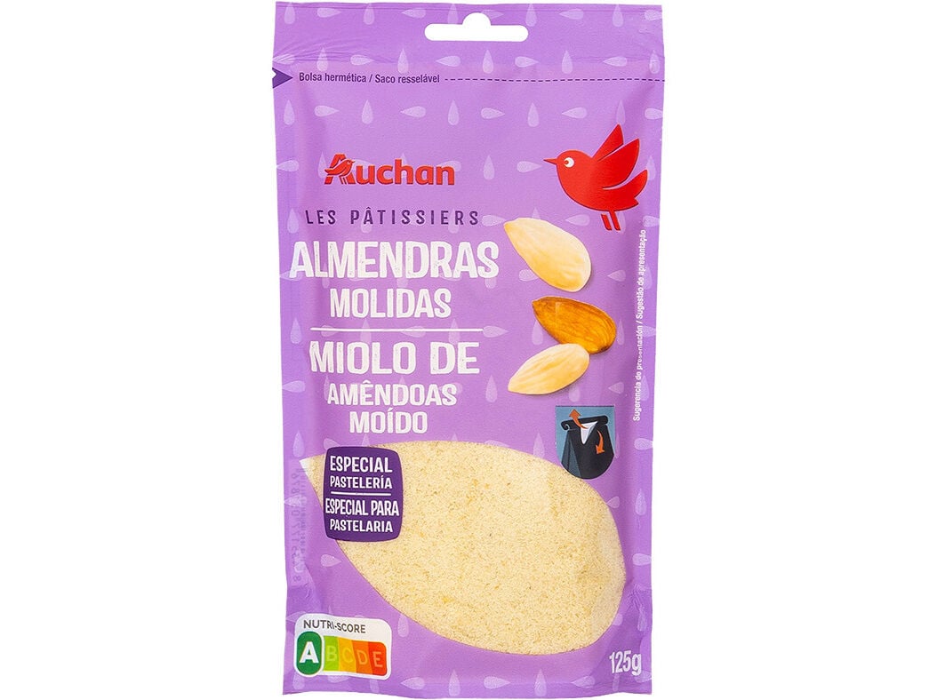MIOLO DE AM&Ecirc;NDOA AUCHAN SEM PELE MO&Iacute;DA 125 G image number 0