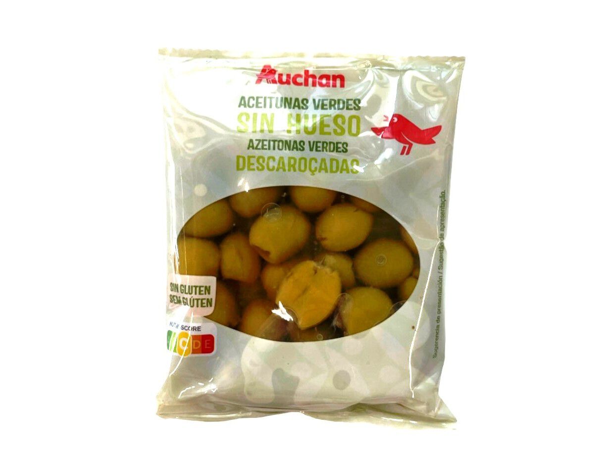 AZEITONA VERDE INTEIRA AUCHAN MANZANILHA SEM CARO&Ccedil;O 180(75)G image number 0