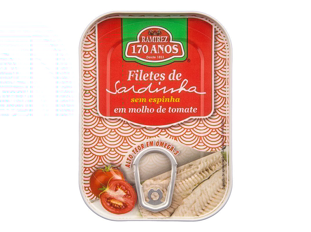FILETE SARDINHA RAMIREZ MOLHO RICO DE TOMATE 100G