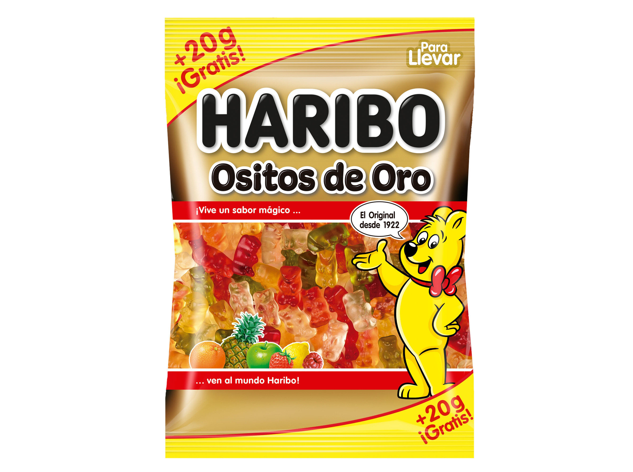 GOMAS HARIBO OSITOS ORO 120G image number 0