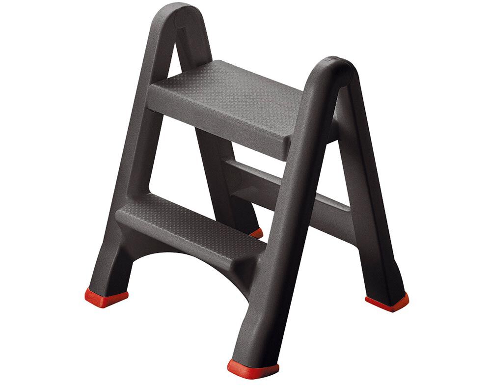 TAMBORETE-ESCADOTE CURVER CINZENTO 48.6X17.2X63CM