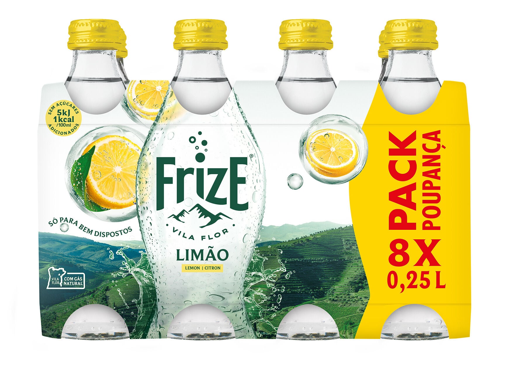 BEBIDA COM G&Aacute;S FRIZE LIM&Atilde;O 8X0.25L image number 1