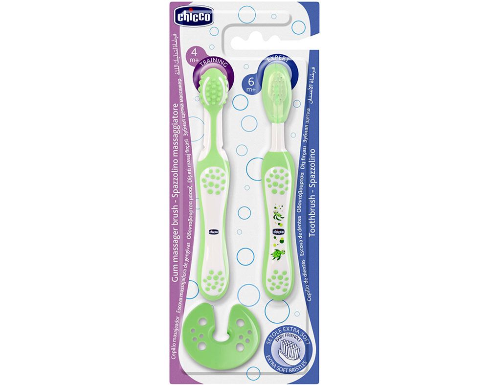 CONJUNTO CHICCO APRENDIZAGEM HIGIENE ORAL VERDE 1KIT image number 0