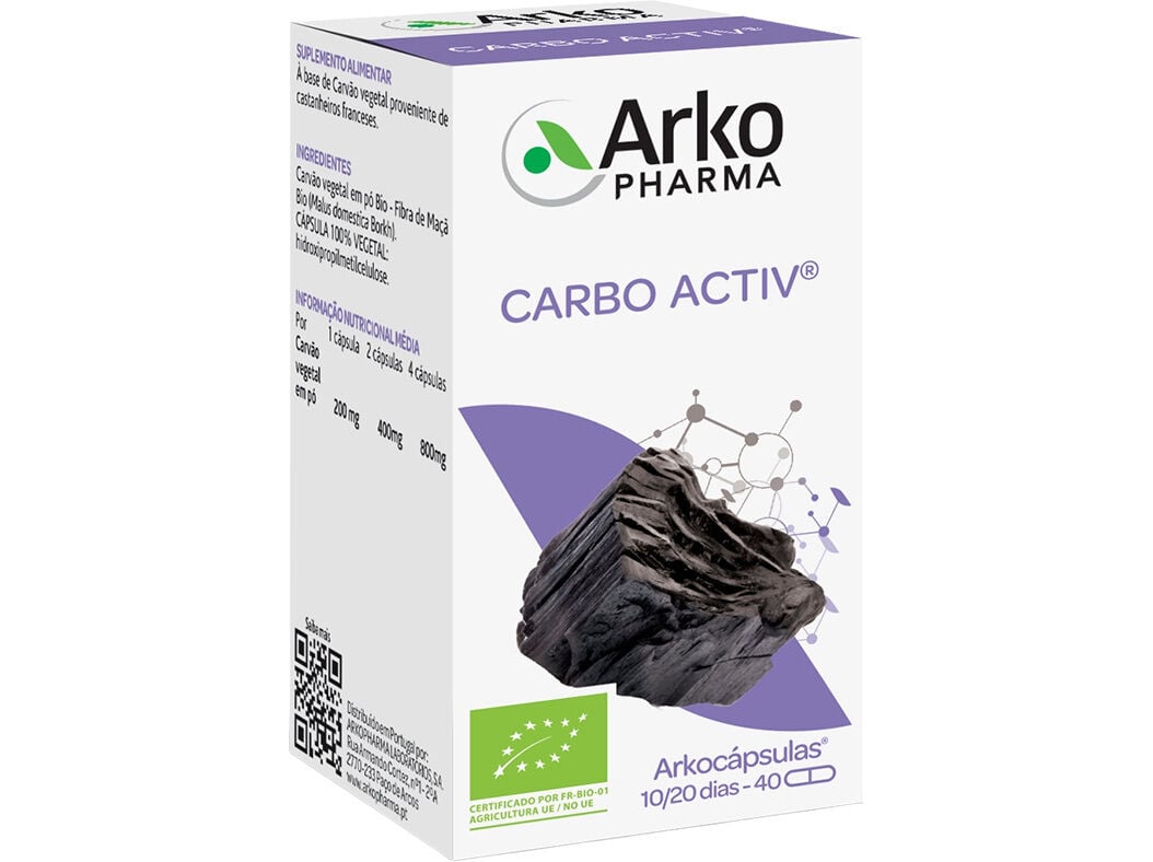 SUPLEMENTO ARKOCAPSULAS CARBO ACTIV BIO 40CAPS image number 0