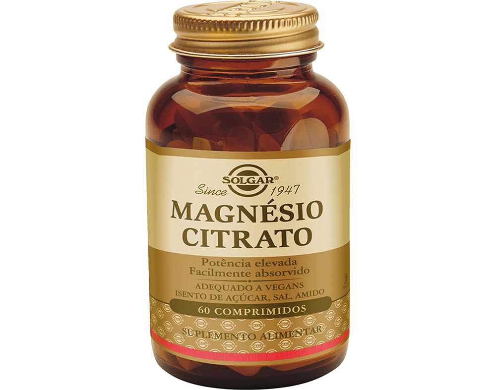 SUPLEMENTO SOLGAR CITRATO MAGN&Eacute;SIO 60 TABS image number 0