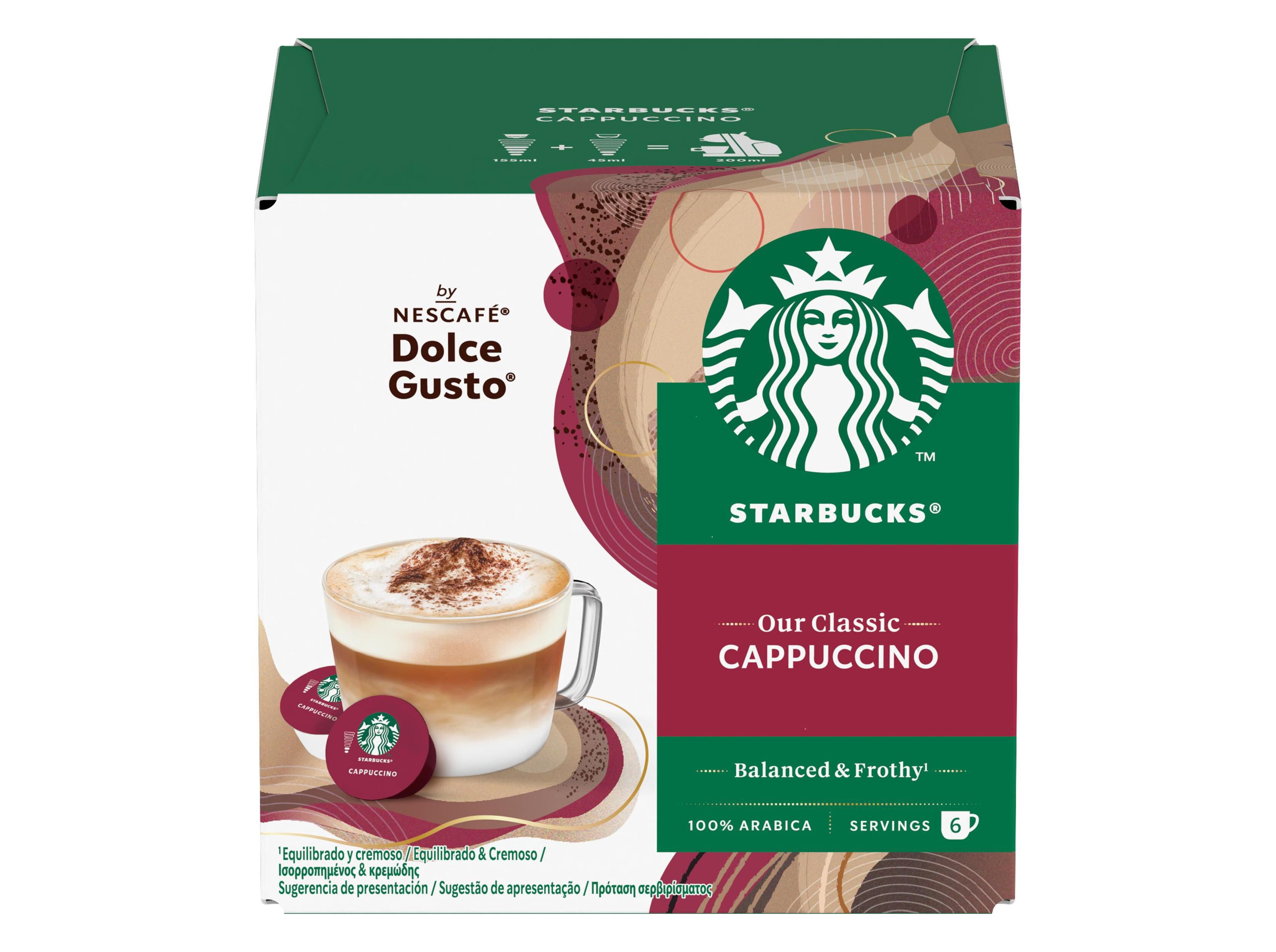 C&Aacute;PSULAS STARBUCKS COMPAT&Iacute;VEL DOLCE GUSTO CAPPUCCINO 6UN image number 1