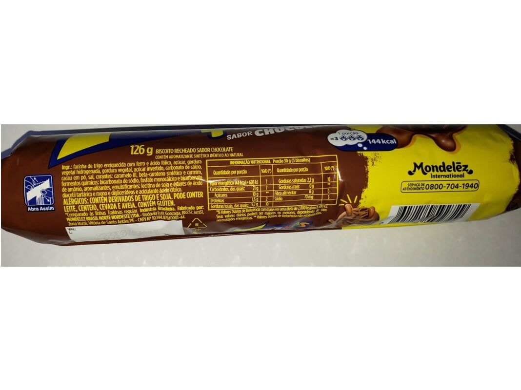 BOLACHAS TRAKINAS MAIS CHOCOLATE 126G image number 1