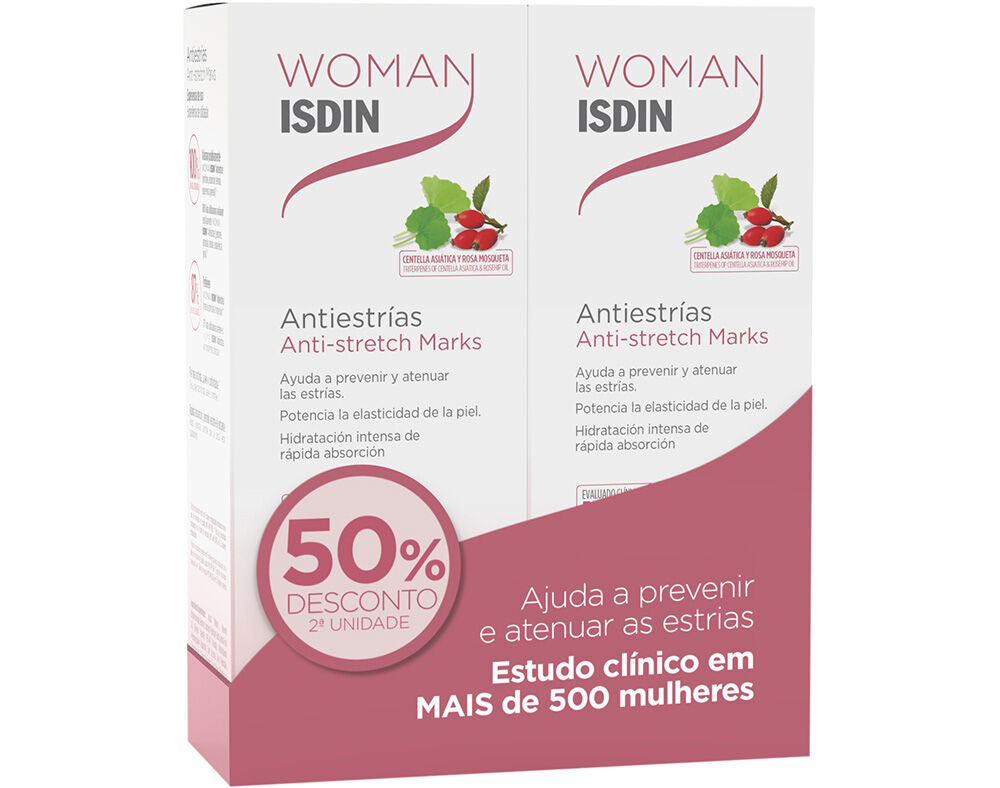 CREME ISDIN WOMAN ANTIESTRIA 2X250ML 50%2UN