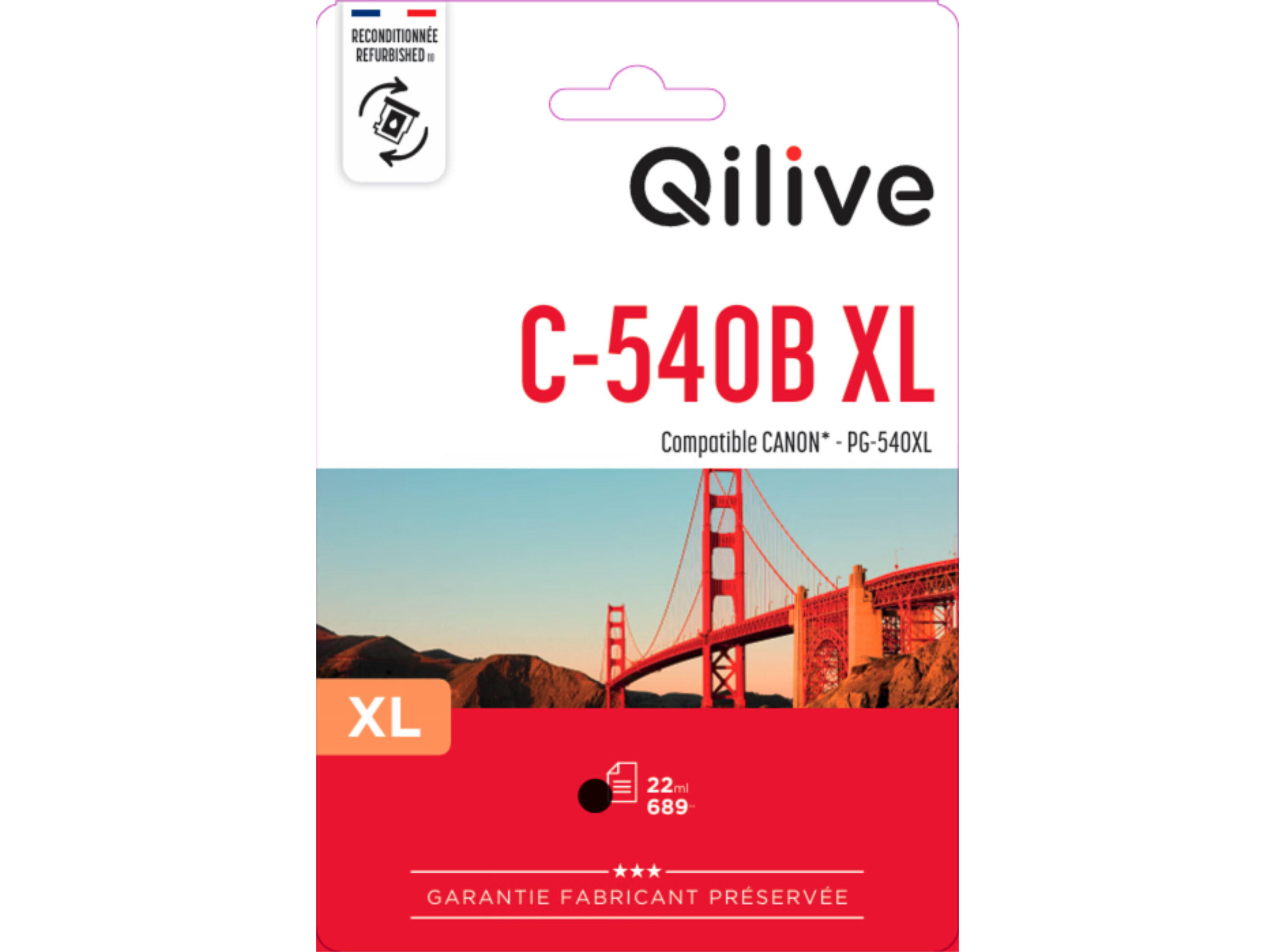 TINTEIRO QILIVE COMPAT&Iacute;VEL CANON PG-540XL PRETO image number 1