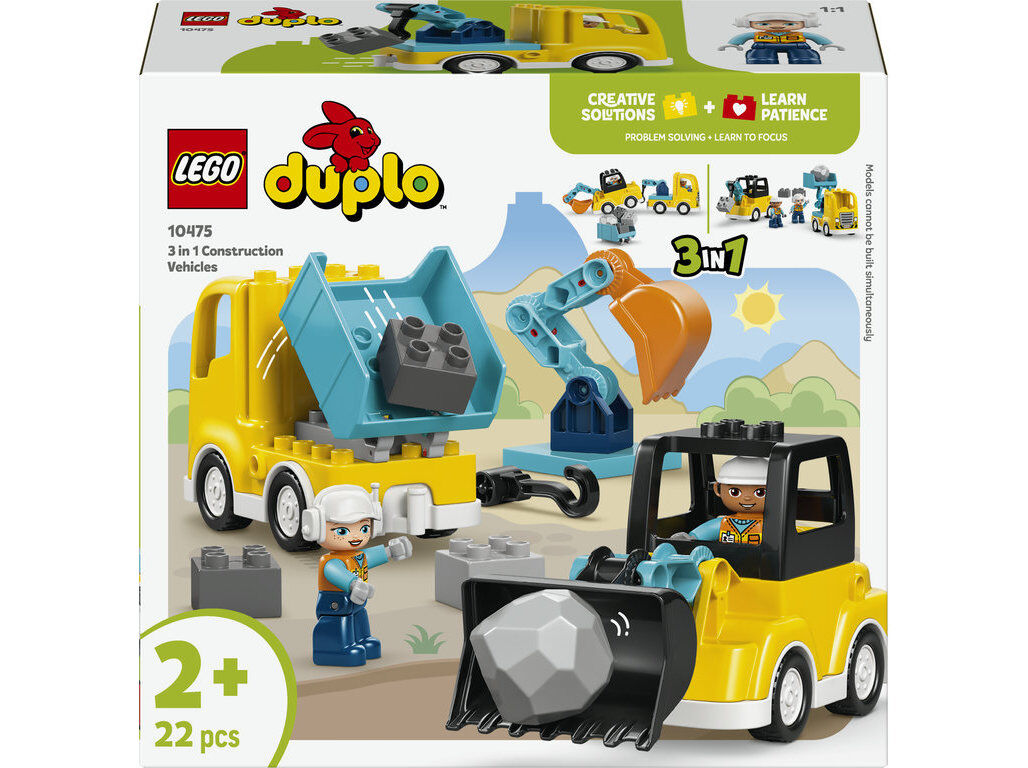 VE&Iacute;CULOS DE CONSTRU&Ccedil;&Atilde;O 3 EM 1 LEGO DUPLO TOWN 10475