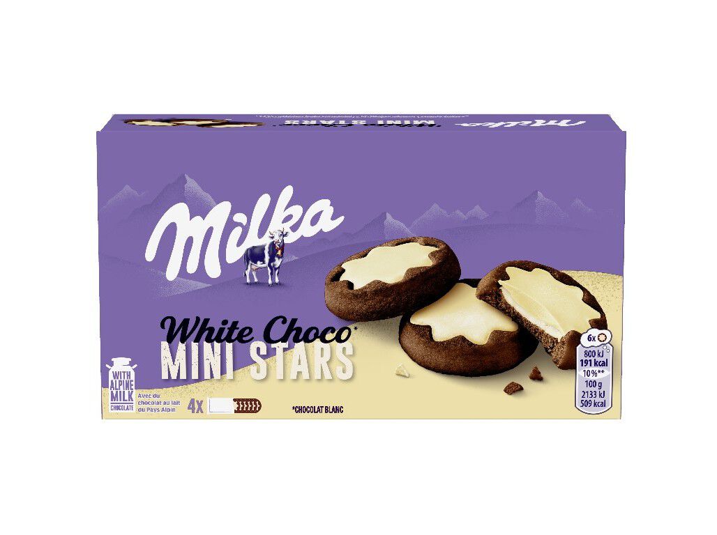 BOLACHAS CHOCOLATE MILKA CHOCO MINIS WHITE 150G image number 0