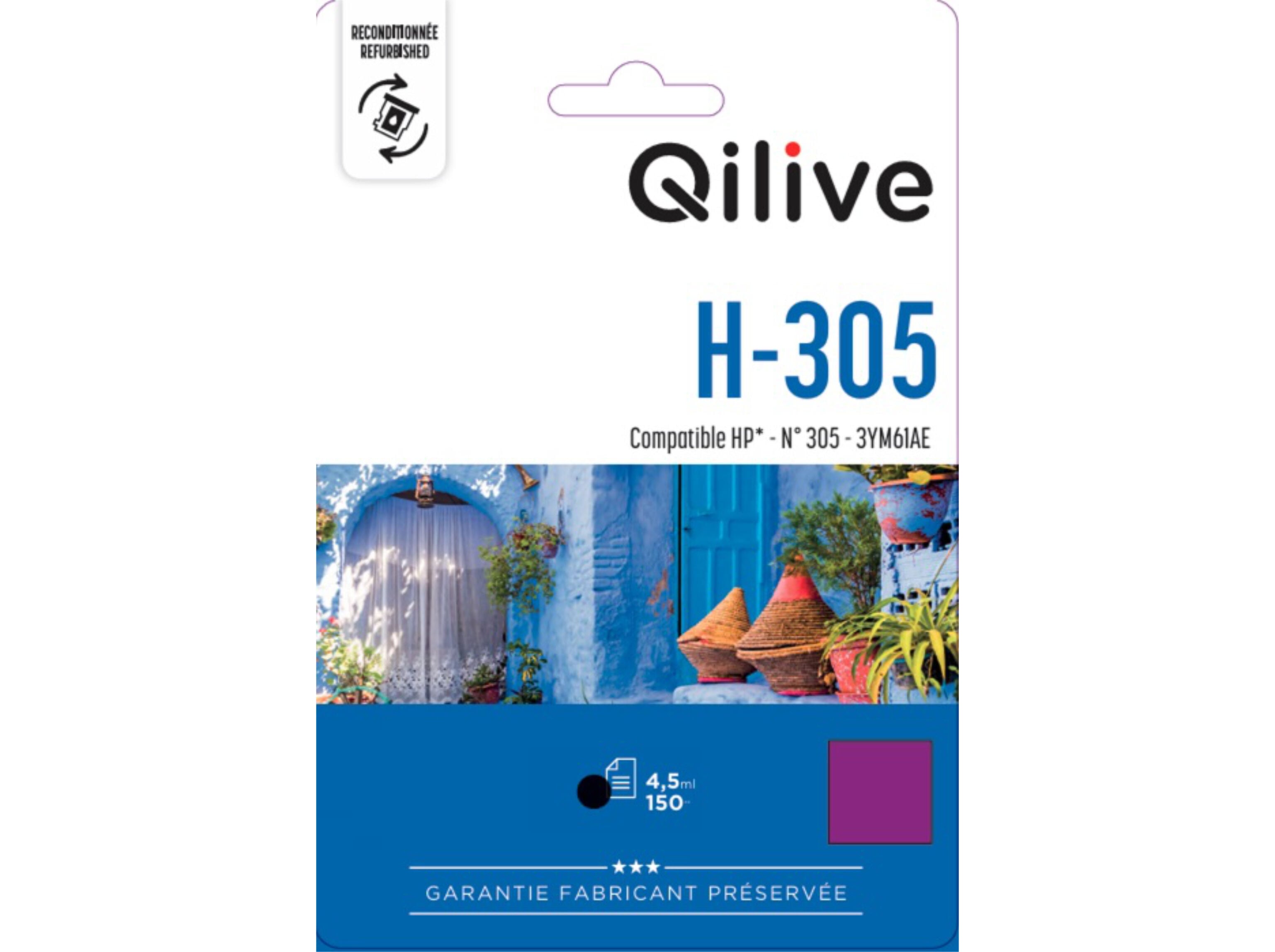 TINTEIRO COMPATIVEL QILIVE HP 305 PRETO image number 1