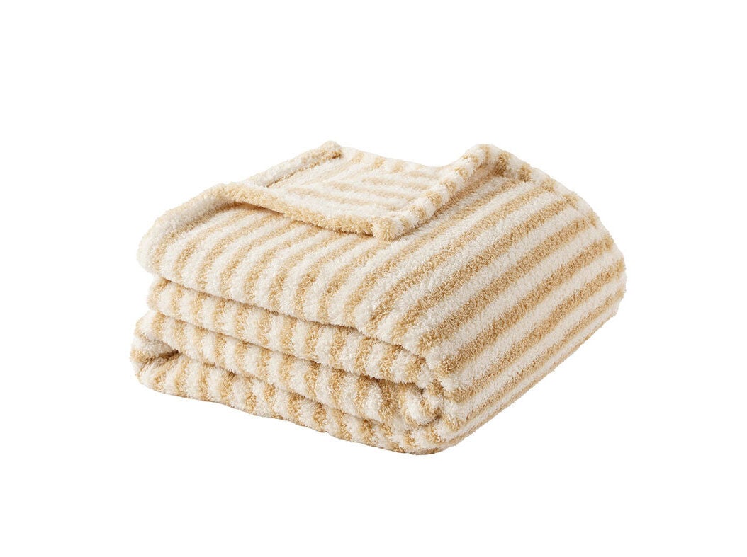 MANTA ACTUEL RISCAS BEGE 130X170CM