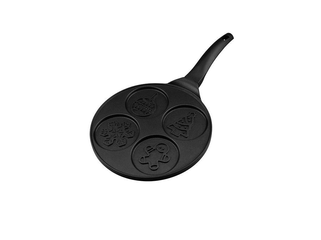 FRIGIDEIRA PARA PANQUECAS ACTUEL ALUMINIO PRETO 4 CAVIDADES image number 0