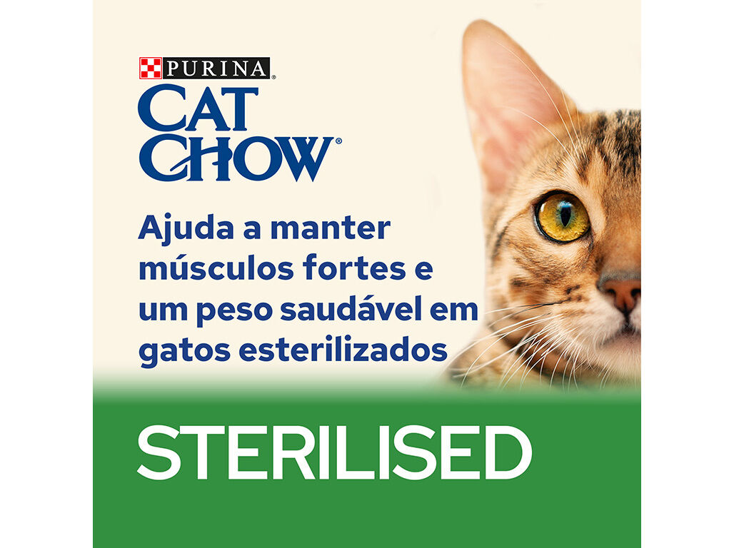RA&Ccedil;&Atilde;O GATO CAT CHOW ESTERILIZADO FRANGO 10KG image number 2