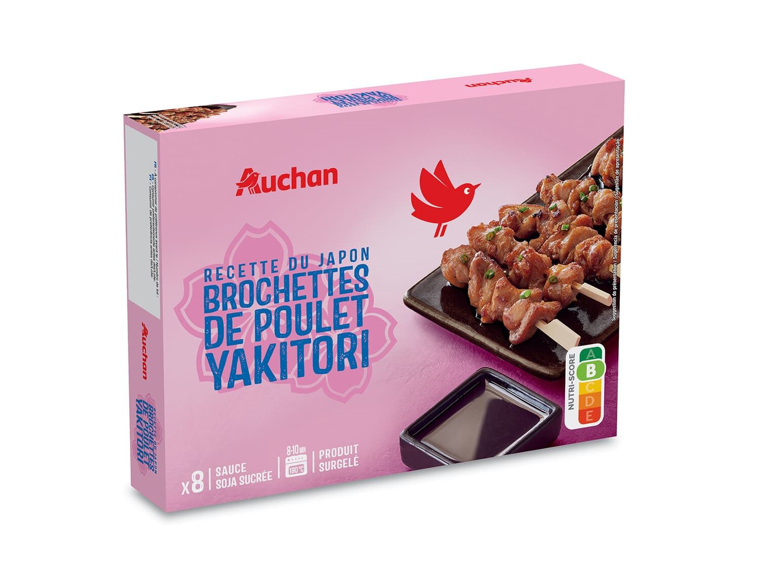 YAKITORI AUCHAN FRANGO COM MOLHO SOJA 8UN 210G image number 1