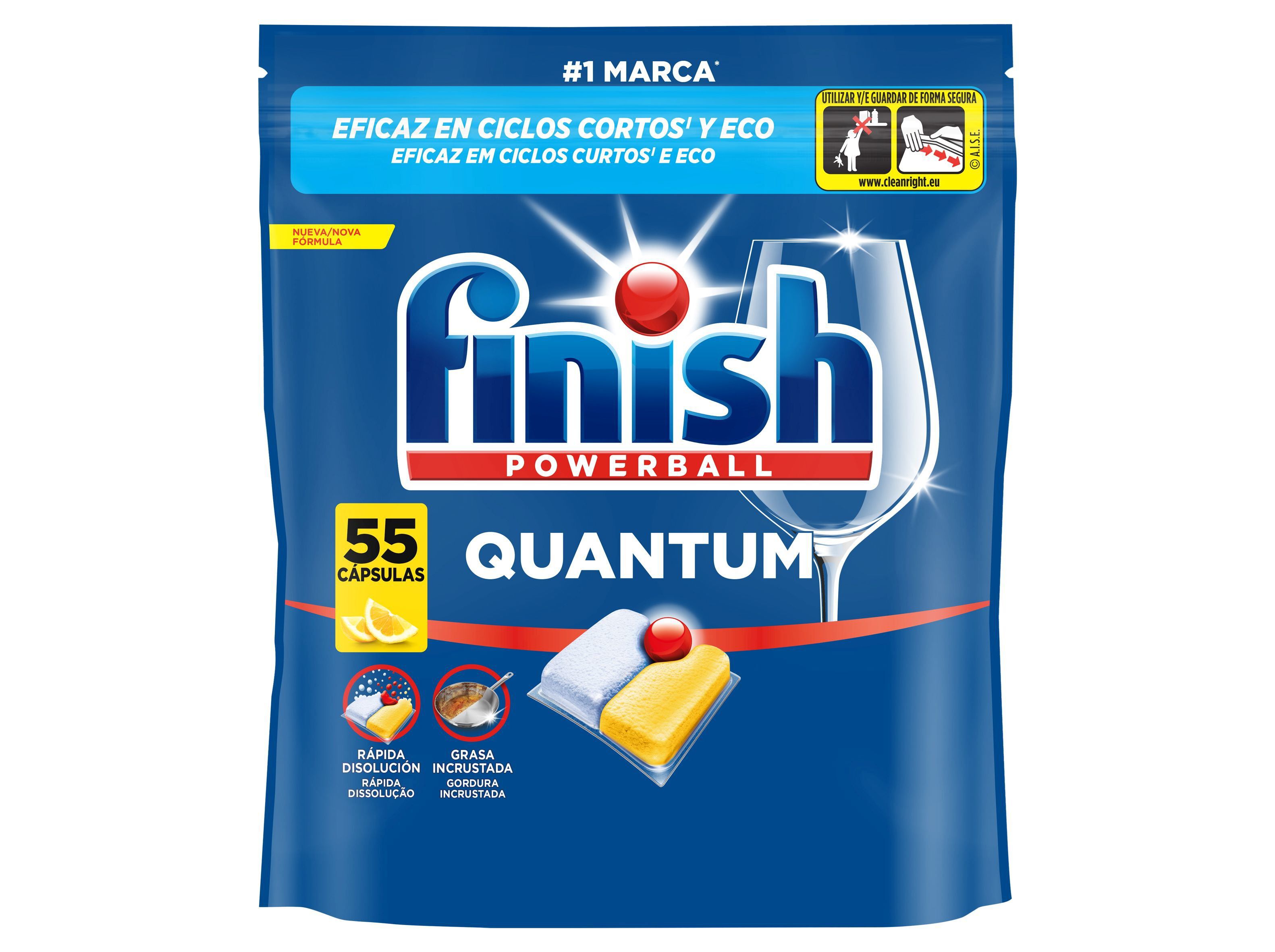 DETERGENTE LOI&Ccedil;A M&Aacute;QUINA FINISH QUANTUM LIM&Atilde;O 55P image number 0