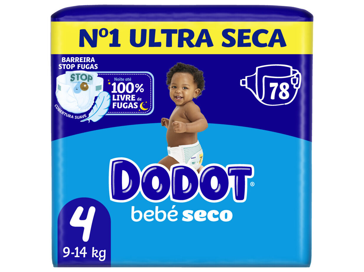 FRALDAS DODOT BEB&Eacute; SECO T4 9-14 KG 78 UN