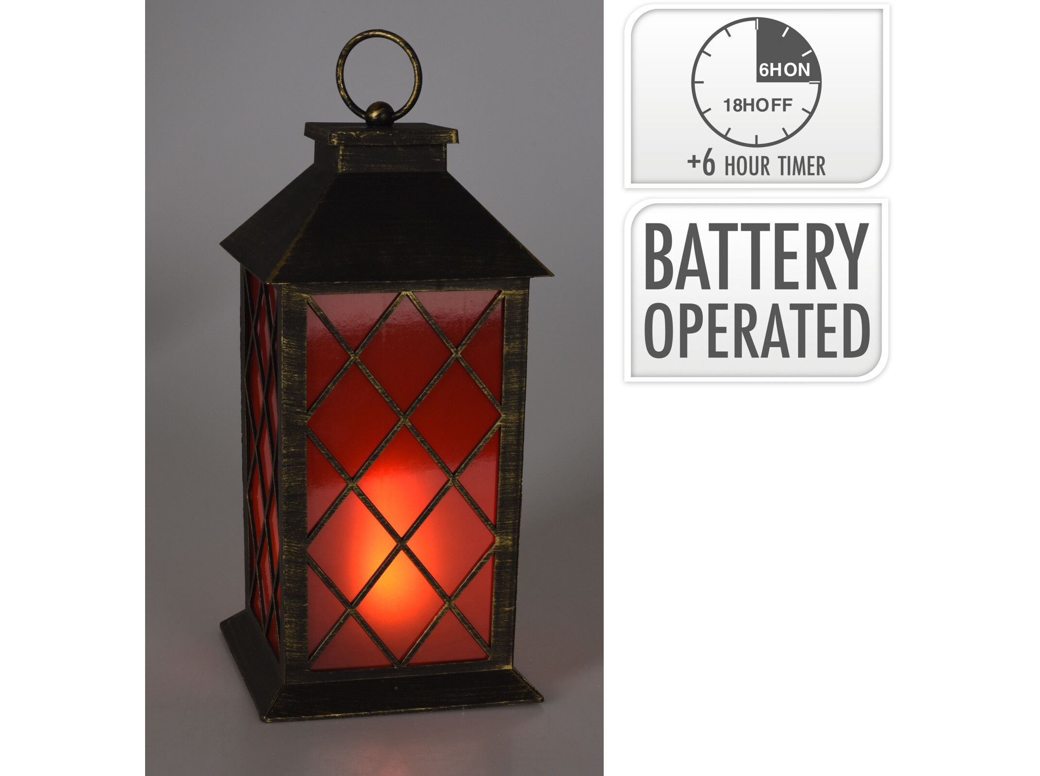 LANTERNA PRETA 14X14X29CM image number 1