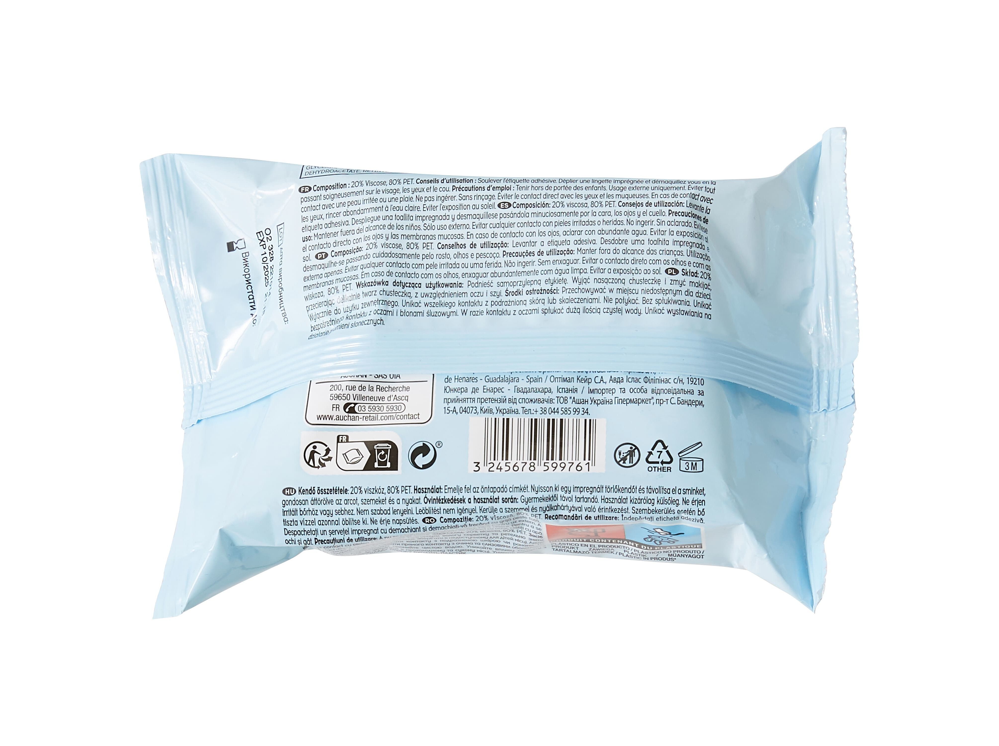 TOALHITAS COSMIA DESMAQUILHANTES FRESCURA PELES NORMAIS OU MISTAS 25UN image number 2