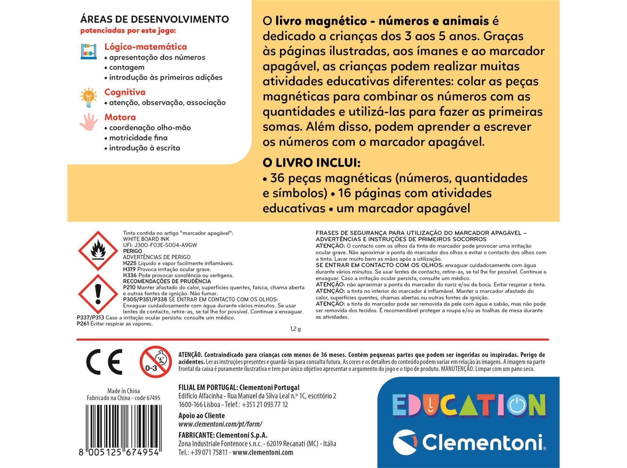 LIVRO MAGN&Eacute;TICO CLEMENTONI N&Uacute;MEROS E ANIMAIS image number 2