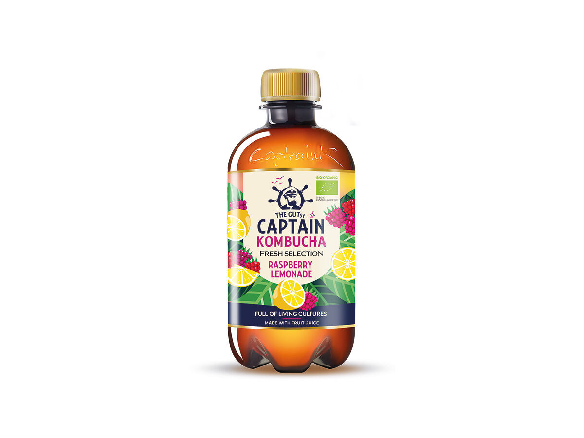 KOMBUCHA THE GUTSY CAPTAIN FRAMBOESA LIM&Atilde;O BIO 400ML (SDR) image number 1