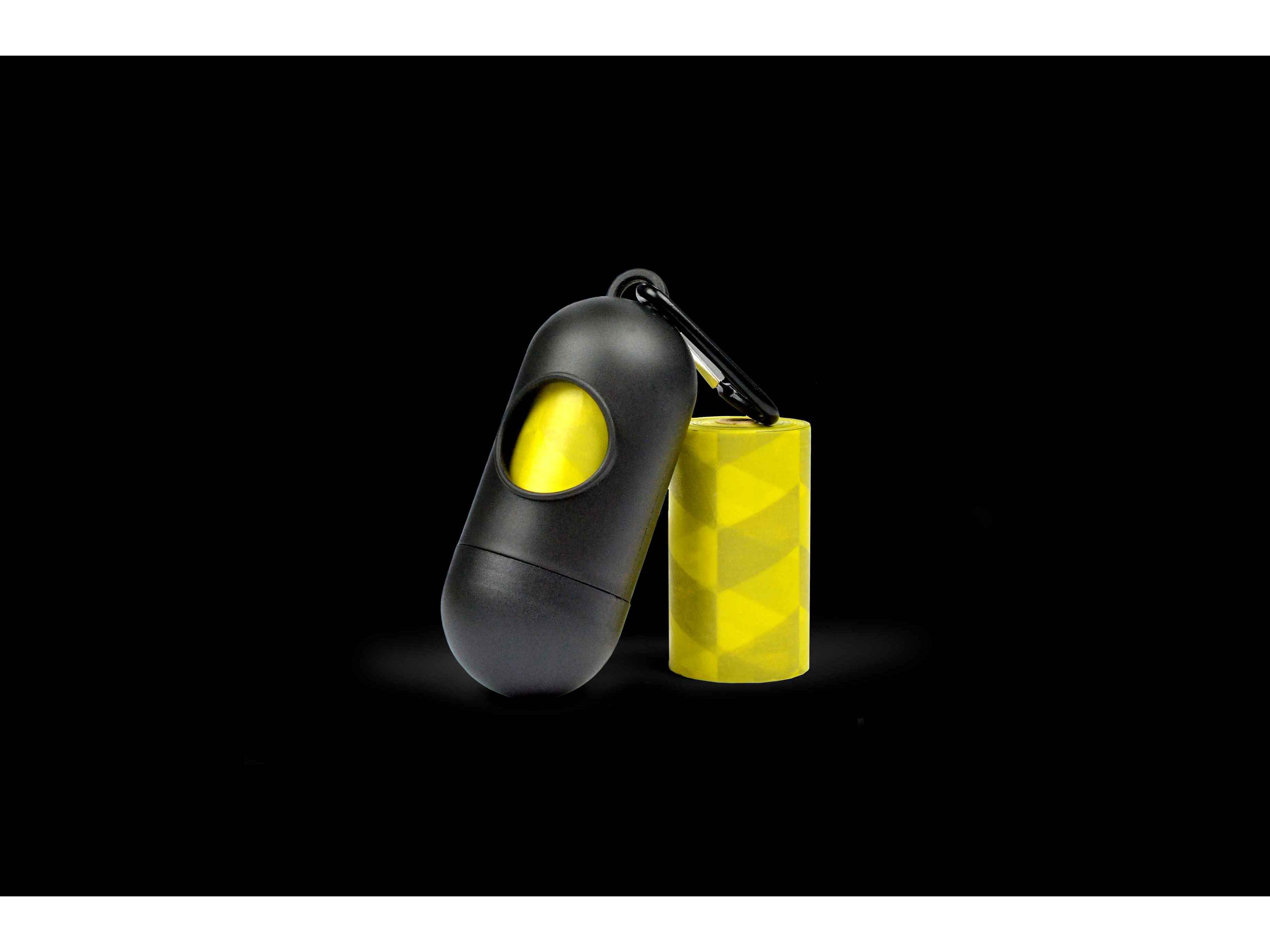 DISPENSADOR DE SACOS DASHI PRETO 2 RECARGAS