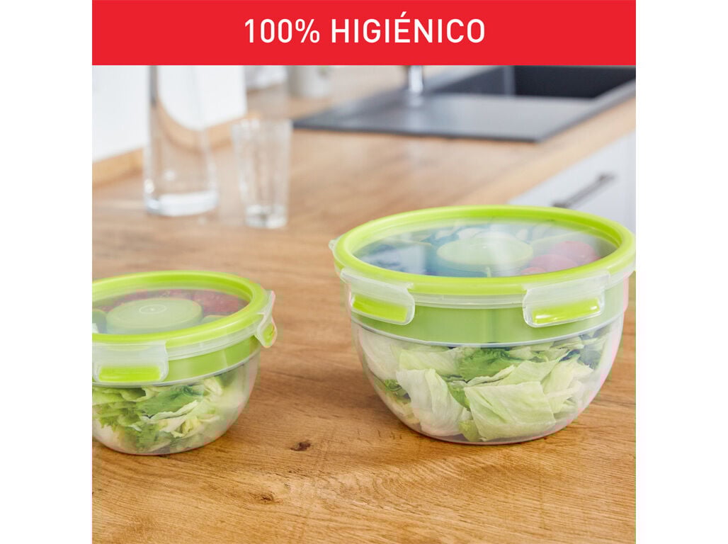 CAIXA PARA SNACKS E REFEII&Ccedil;&Atilde;O TEFAL REDONDA COM 3 DIVIS&Oacute;RIAS 1L image number 2