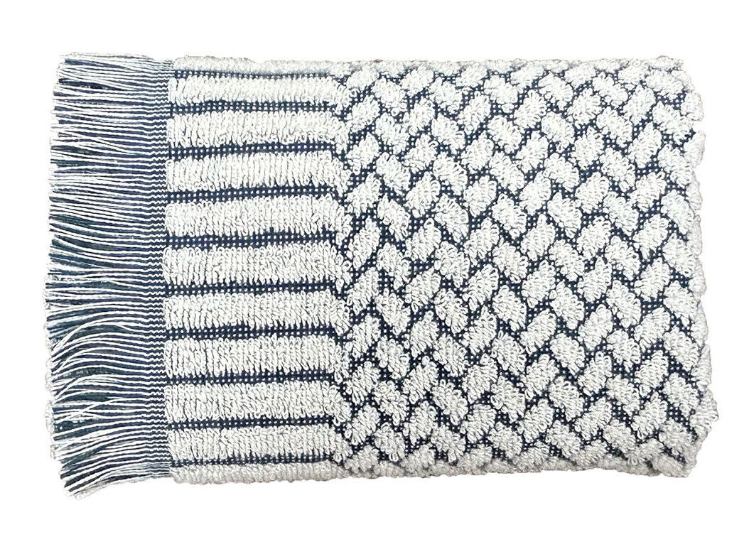 TOALHETE TURCO MY HOME 500G CRU/AZUL 30X50CM