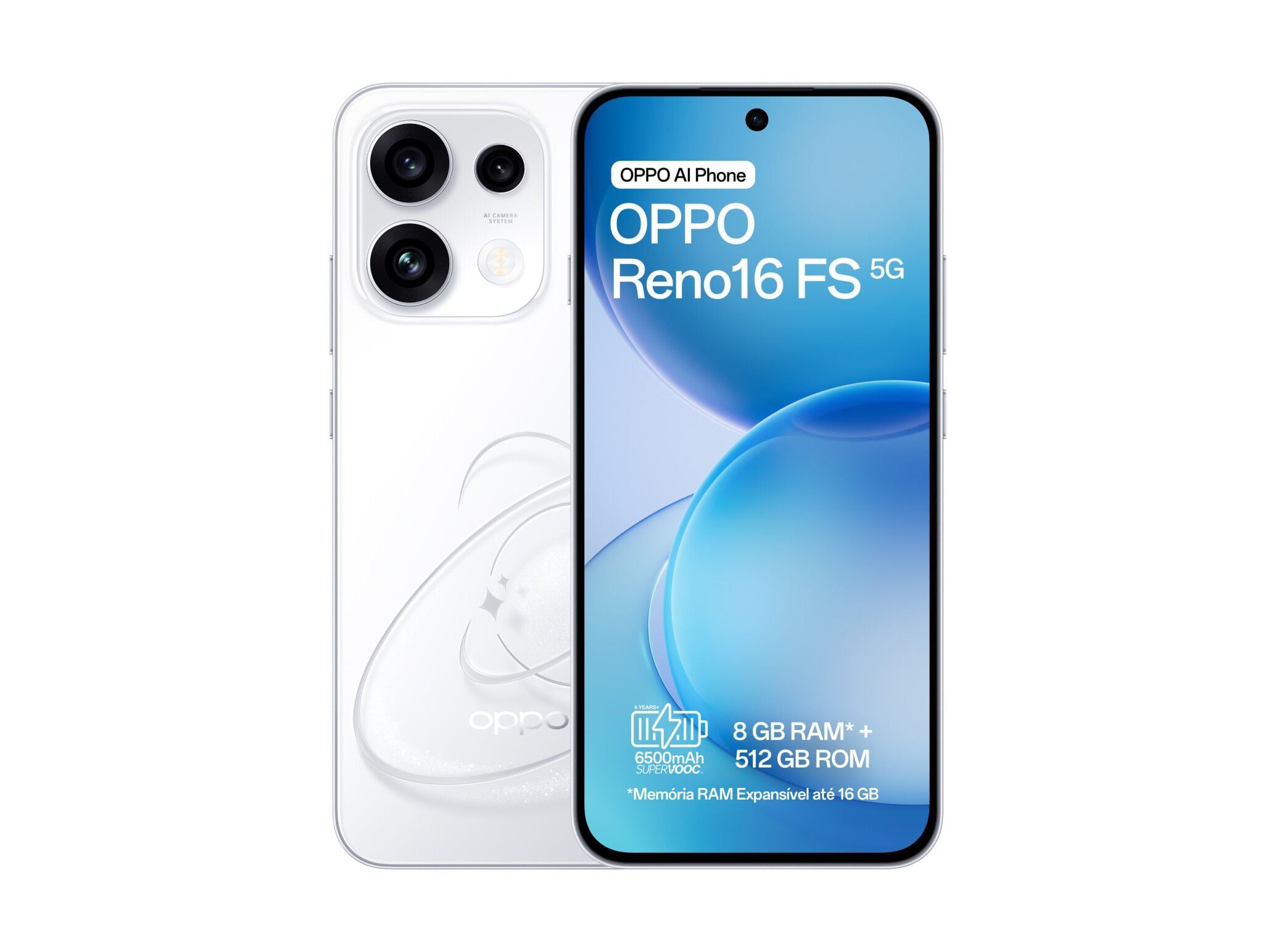 SMARTPHONE OPPO RENO16 FS 5G BRANCO 8/512GB