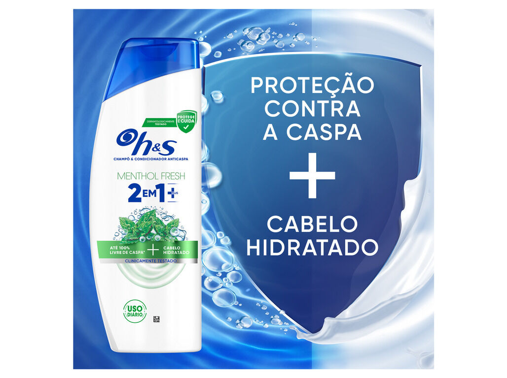 CHAMP&Ocirc; H&S MENTOL 2EM1 PLUS 400ML image number 1