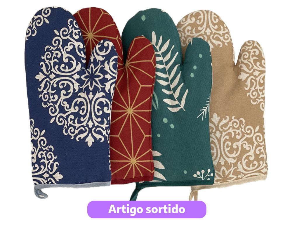 LUVA 100% ALGOD&Atilde;O CORES SORTIDAS