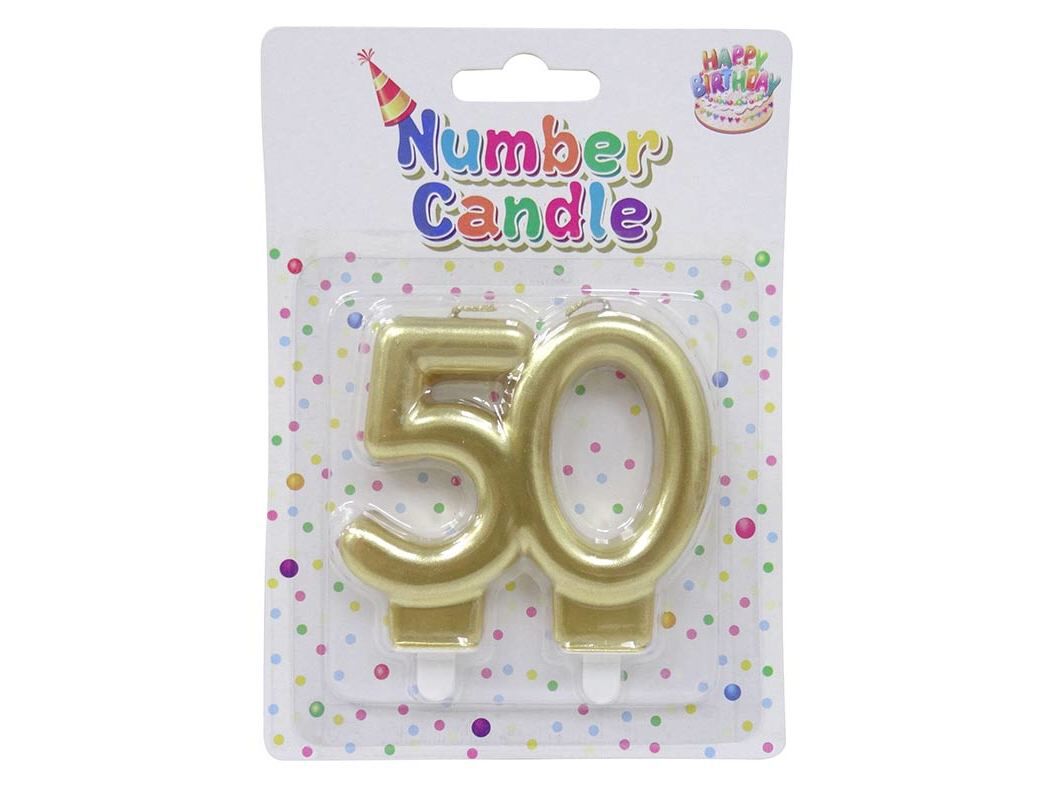 VELA ANIVERS&Aacute;RIO N&ordm; 50 ACTUEL DOURADO image number 0