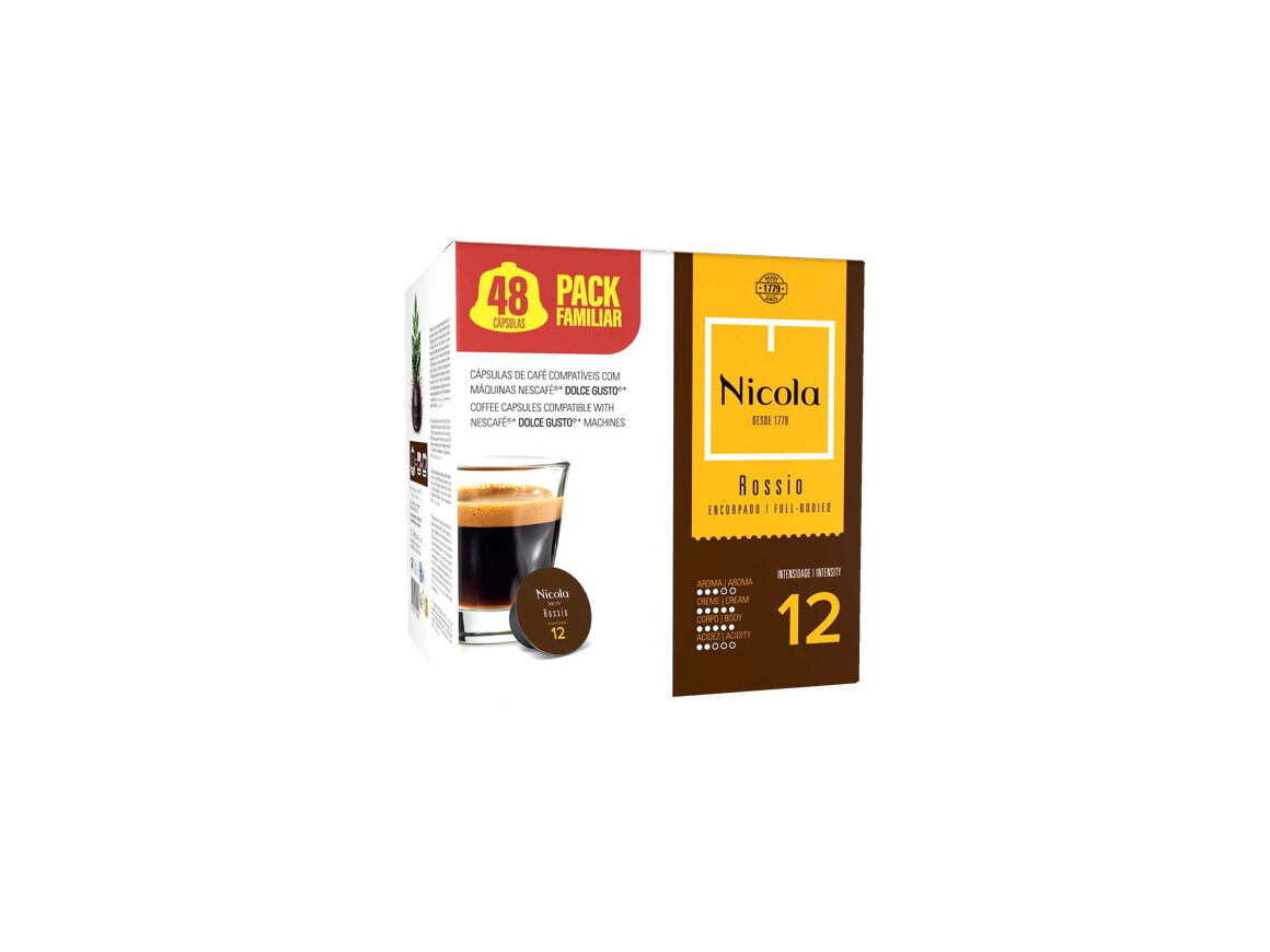 C&Aacute;PSULAS CAF&Eacute; NICOLA ROSSIO DG INT12 PACK FAM 48UN