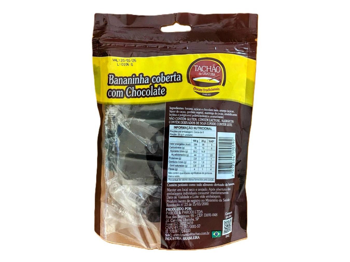 BANANINHA TACH&Atilde;O CHOCOLATE 200G image number 1