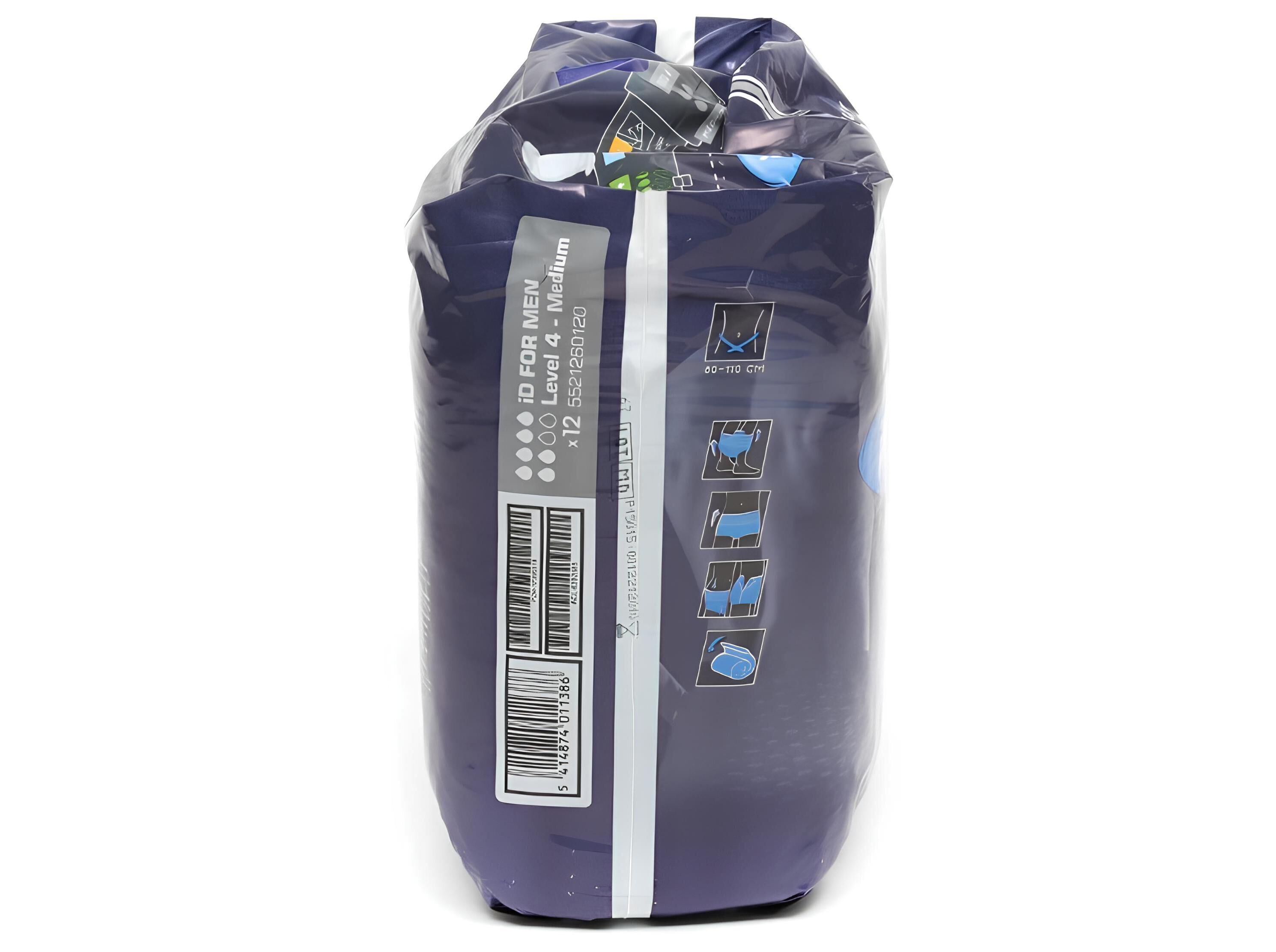 CUECAS DE INCONTIN&Ecirc;NCIA ID DISCREET HOMEM TAMANHO M 12UN image number 2