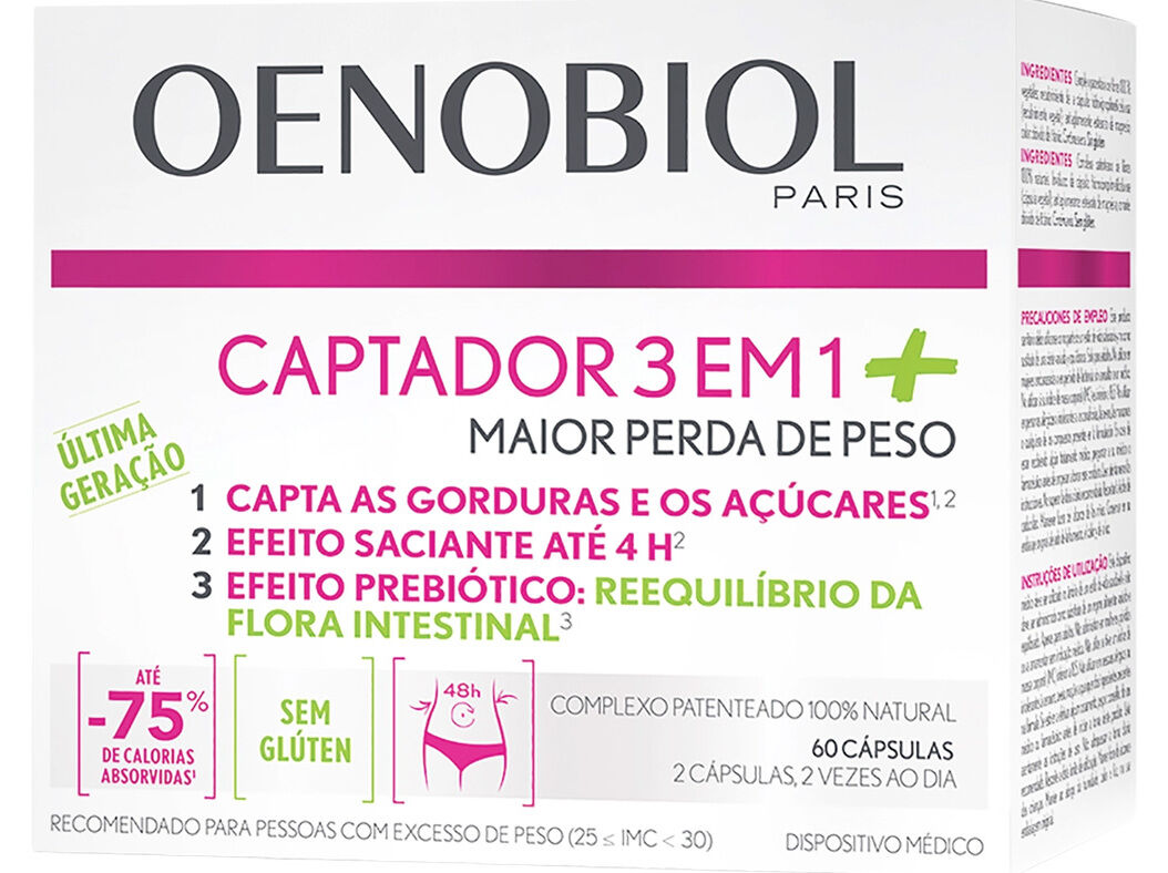 SUPLEMENTO OENOBIOL CAPTADOR 3 EM 1 PLUS 60 CAPSULAS image number 0
