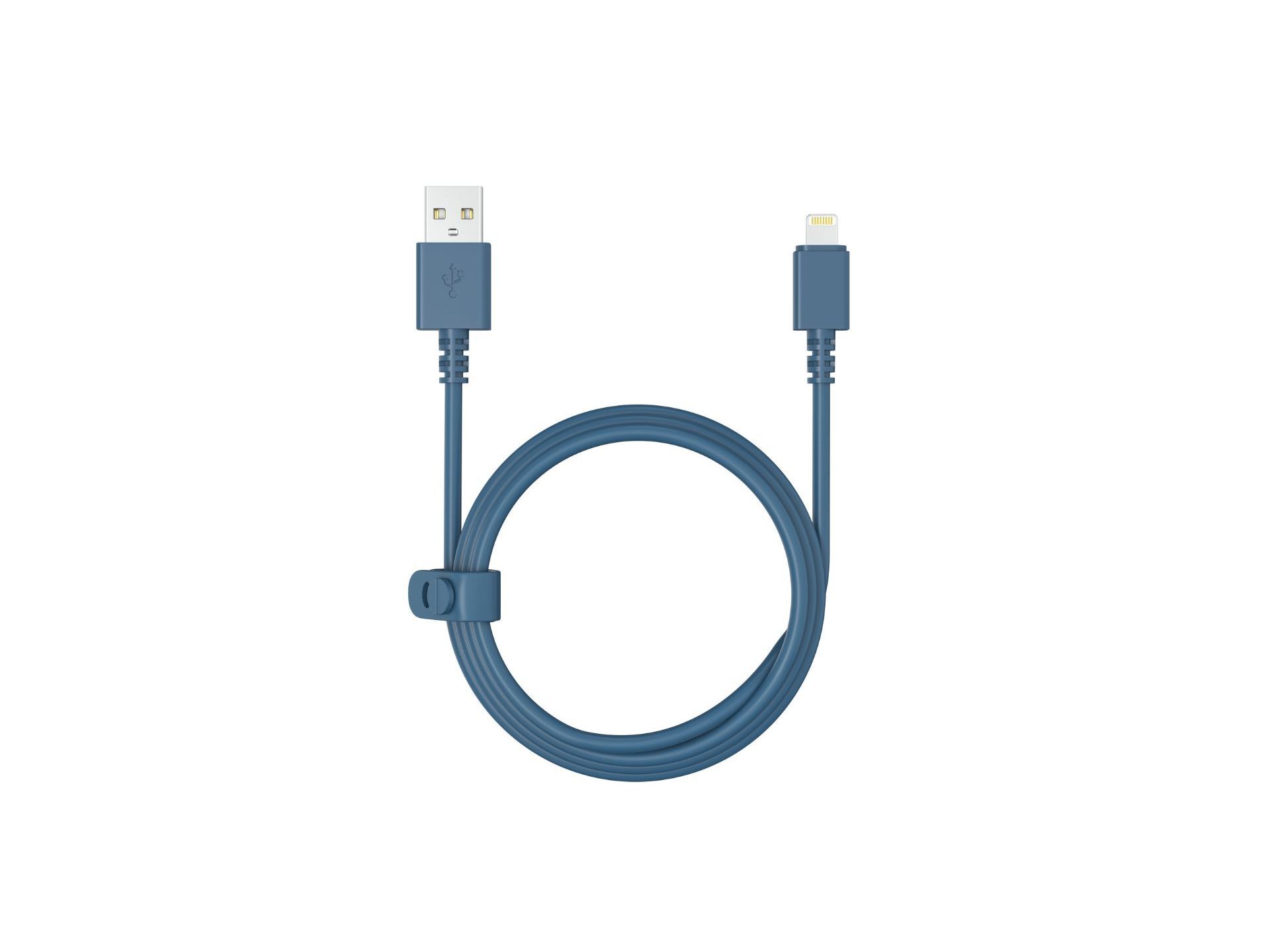CABO USBA TO 8PIN QILIVE 600194150 NON MFI TPE AZUL 1M image number 0
