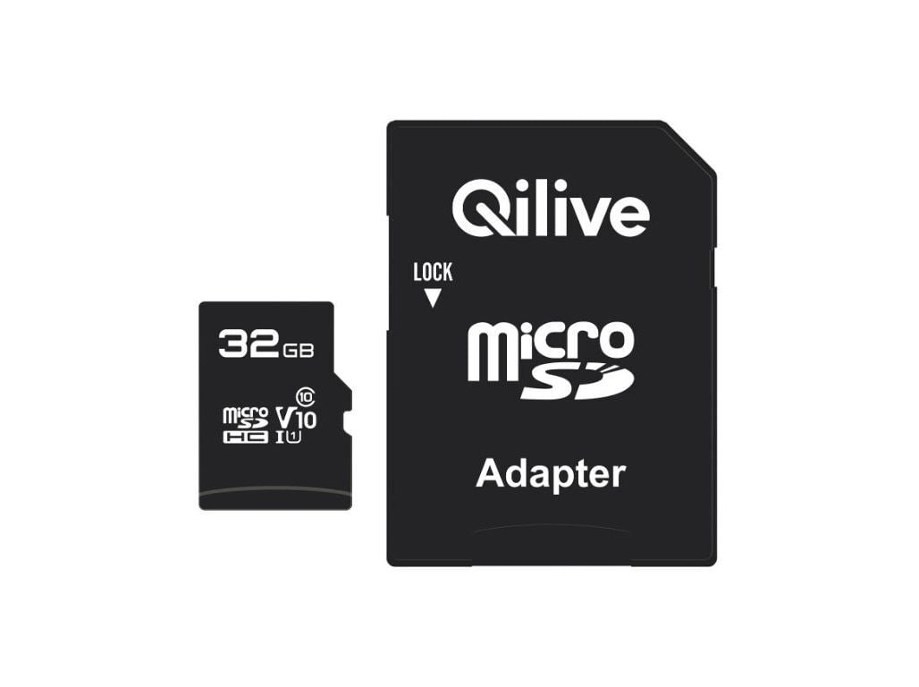 CART&Atilde;O MEM&Oacute;RIA QILIVE MICROSDHC 32GB UHS-I U1 CLASSE 10 + ADAPTADOR SD image number 0