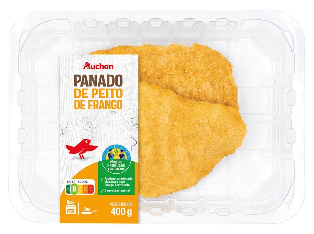 PEITO DE FRANGO PANADO AUCHAN CULTIVAMOS O BOM 400G image number 0